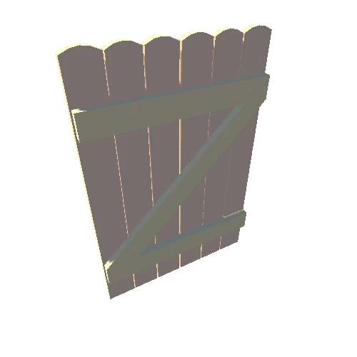 Fence - Wood Door 01